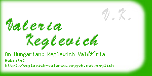 valeria keglevich business card
